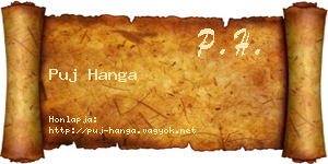 Puj Hanga névjegykártya